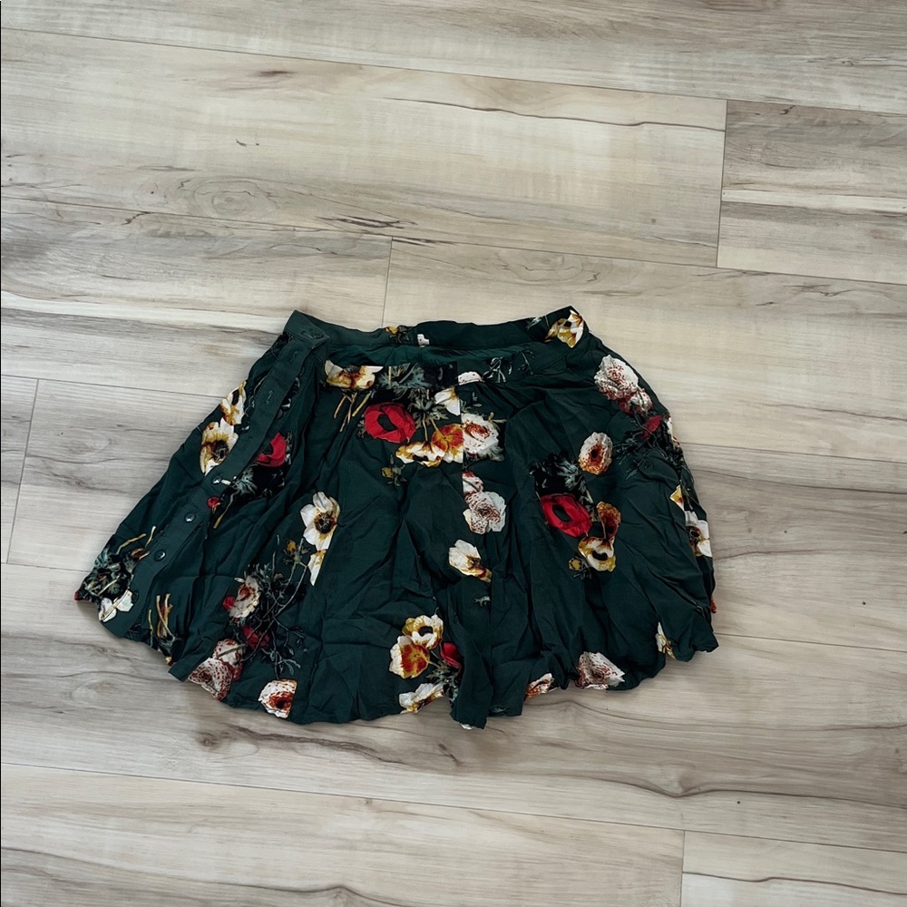 Floral Green Skirt